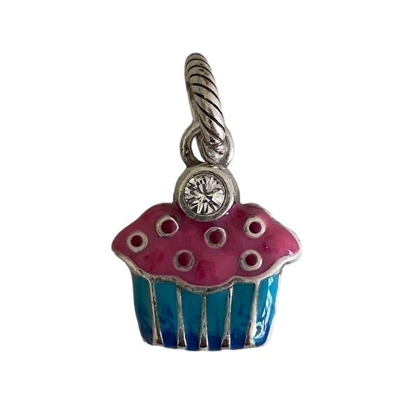 BRIGHTON Cupcake Pink & Blue ABC Charm - Picture 1 of 3